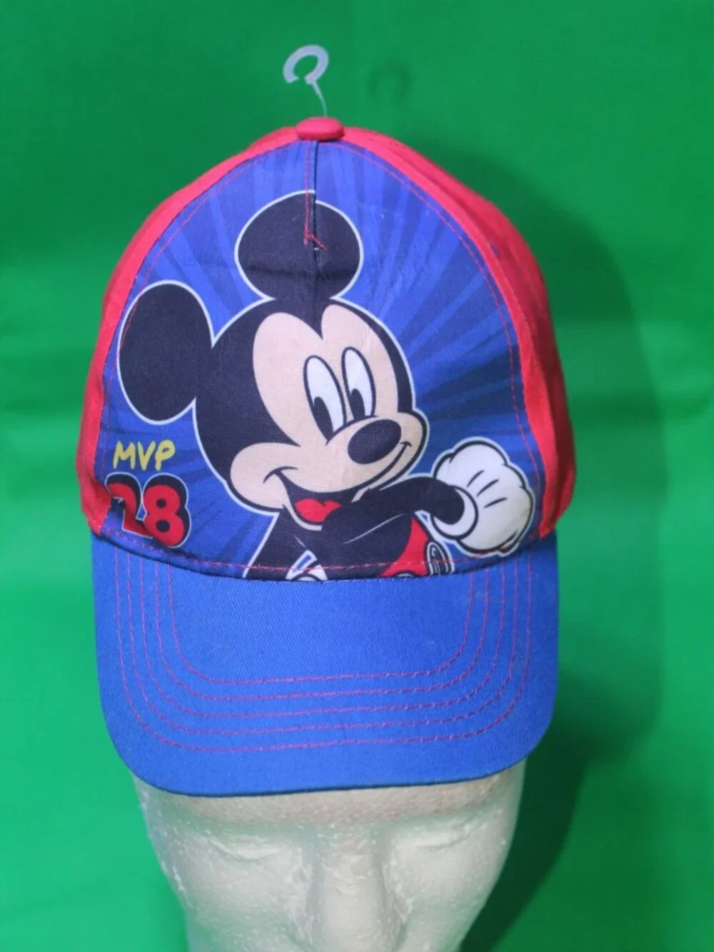 Disney Youth Kids Mickey Mouse MVP 28 Baseball Cap Hat Red and Blue Adjustable